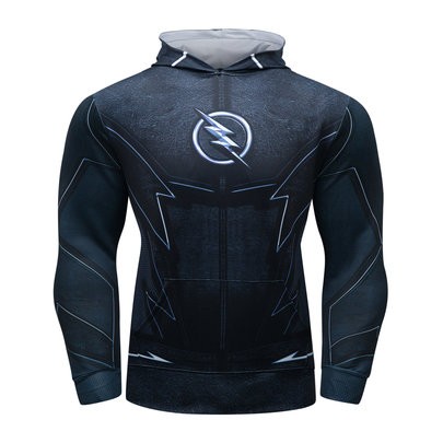 Long Sleeve pullover Black flash hoodie mens