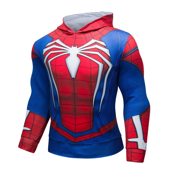 Long Sleeve Blue spiderman school hoodie Pullover