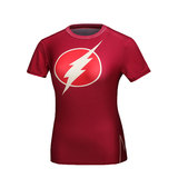 red flash superhero shirt for girls short sleeve slim fit