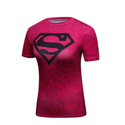 womens superman t shirt costume short sleeve