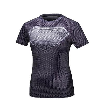 grey superman gym t shirt short sleeve