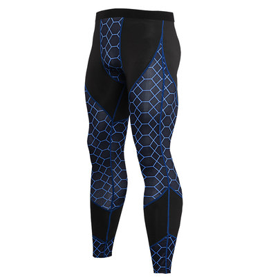 long sport running fitted pants for mens blue