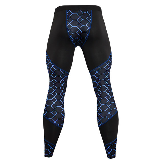 mens dri fit tight long running pants blue