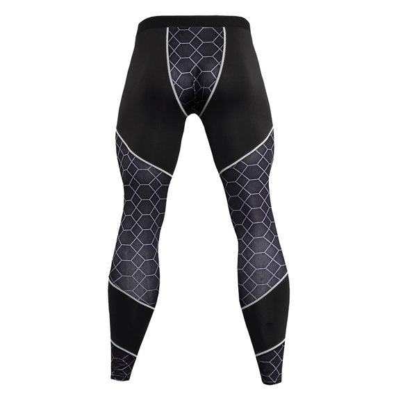 Black mens running compression pants