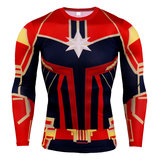 dri fit captain marvel compression shirt women's