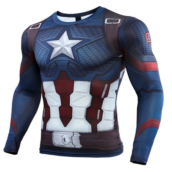 long sleeve Marvel Avengers Endgame Captain America Shield Shirt