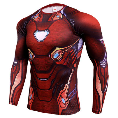 Dri Fit Marvel Infinity War Iron Man Compression T Shirt Red