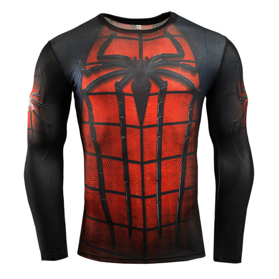 dri fit long sleeve spiderman gym shirt