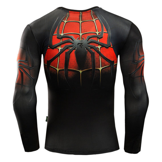 dri fit long sleeve spiderman running shirt