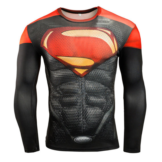 short sleeve dri fit superman gym shirt