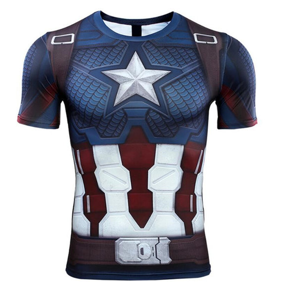 short sleeve captain america couple t shirt