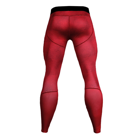 Mens red gym leggings