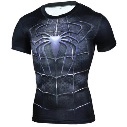 Dri Fit Black Spiderman Comic shirt