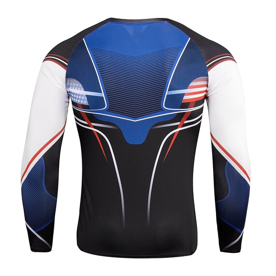 men's long sleeve skin fit t shirts for gym & printed tights