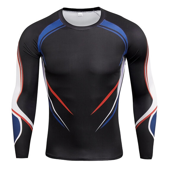 men's training t shirt long sleeve & printed tights