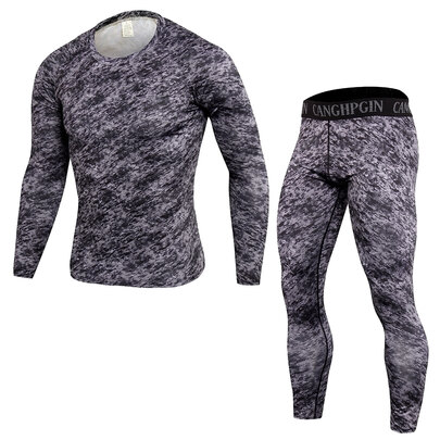 men's training t shirt long sleeve & activewear leggings camo