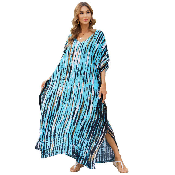 Women's Summer Beach Vacation Swimsuit Cover Up Plus Size Casual Resort Dresses,Free Size