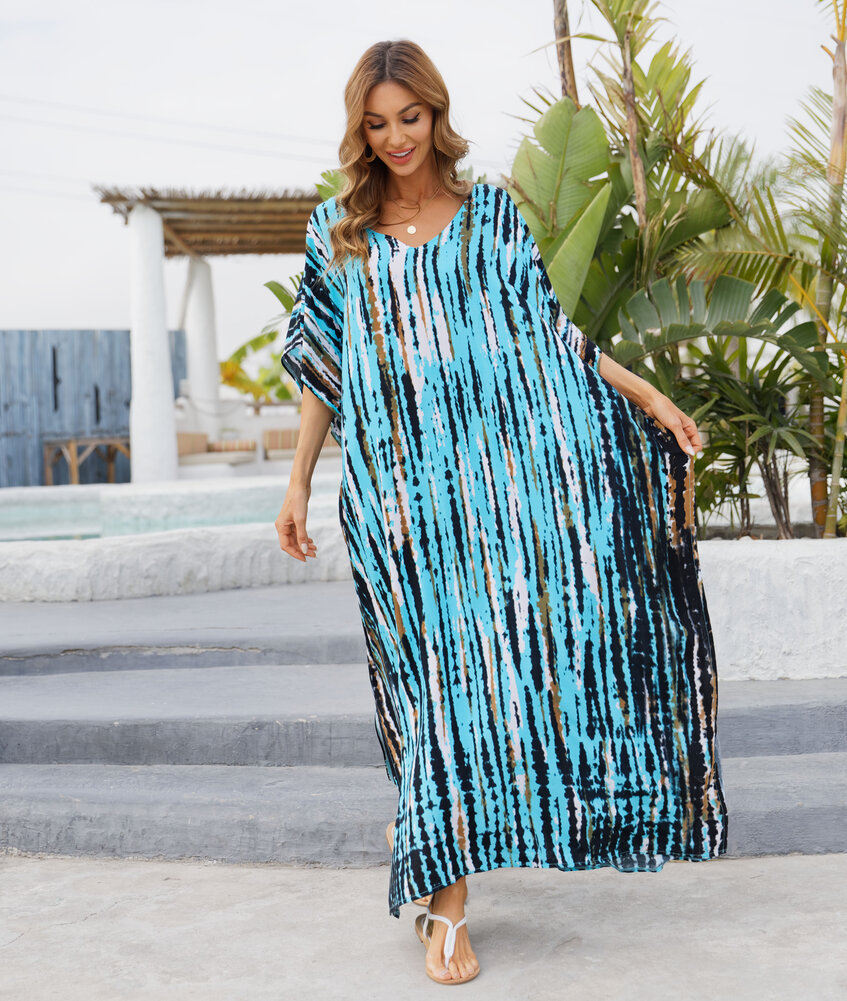 Women's Long Swimsuit Cover Up Plus Size Beach Restore Dress - PKAWAY