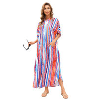 Plus Size Summer Beach vacation Swimsuit Cover Up For Ladies beach resort wear dresses
