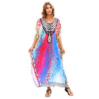 Tie Dye Swimsuit Cover-up Women's Casual Summer Restore Dresses,Unisize