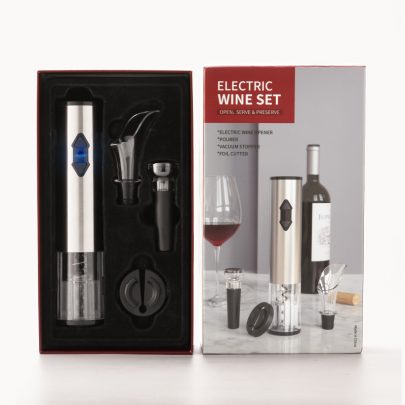 Wine Gift Set Automatic Corkscrew Bottle Opener Stainless Steel