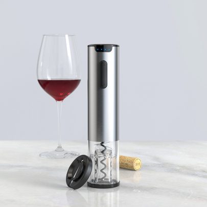 MIni Stainless Steel Rechargeable Automatic Electric Wine Opener Silver