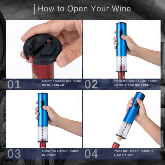 How to use the automatic corkscrew bottle opener