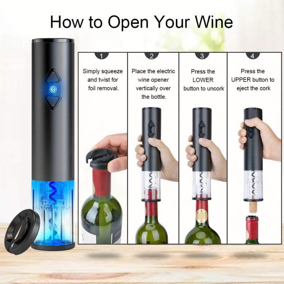 How to use the automatic corkscrew bottle opener