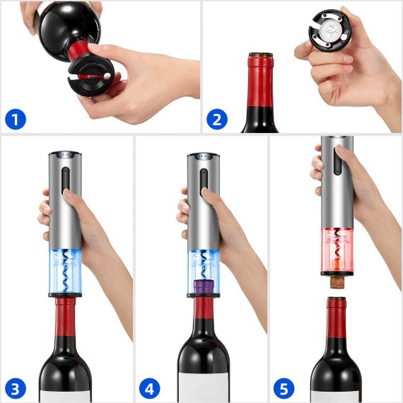 Demonstration Stainless Steel Automatic Electric wine bottle opener