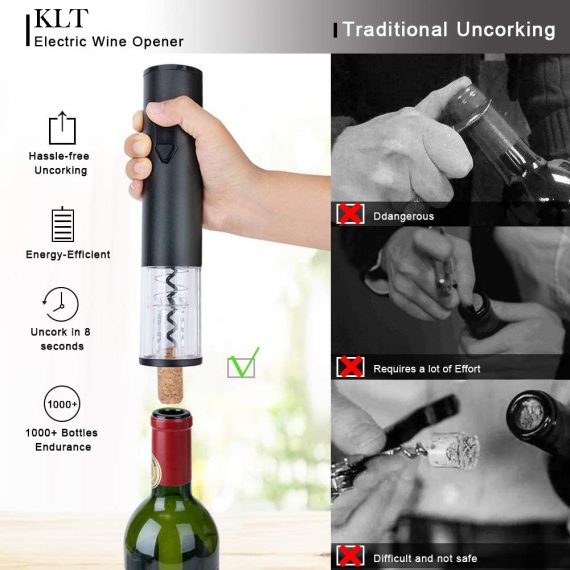 How to use the automatic corkscrew bottle opener