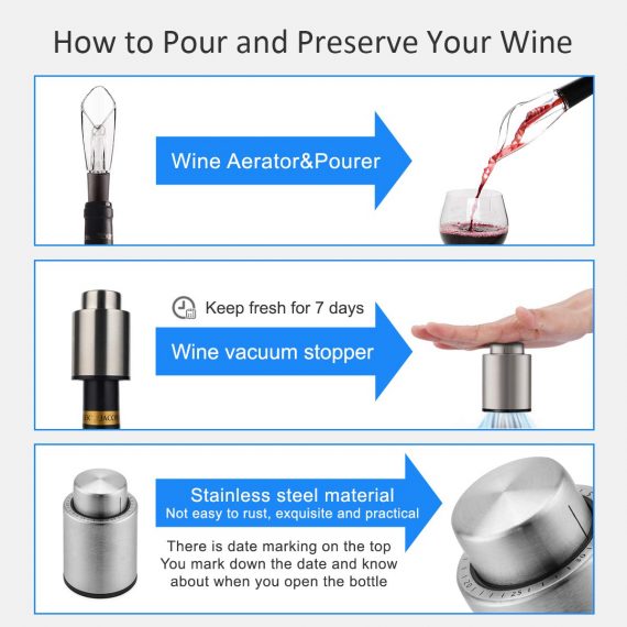 wine aerator pourer vacuum stoppers