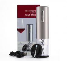 Rechargeable Stainless Steel Electric Wine Opener Sliver