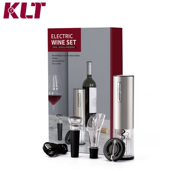 Rechargeable Cordless Stainless Steel Electric Wine Bottle Opener Gifts Set