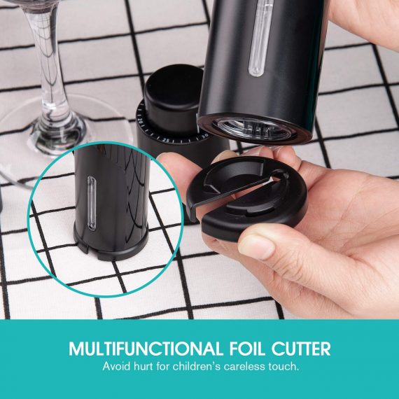 foil cutter - electric bottle opener wine gift set