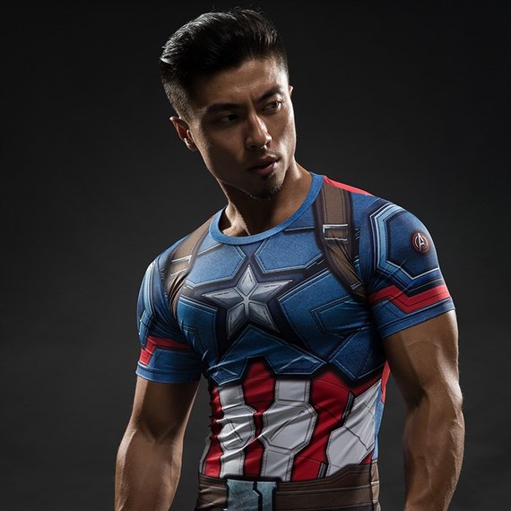 dri fit short sleeve captain america dri fit shirt