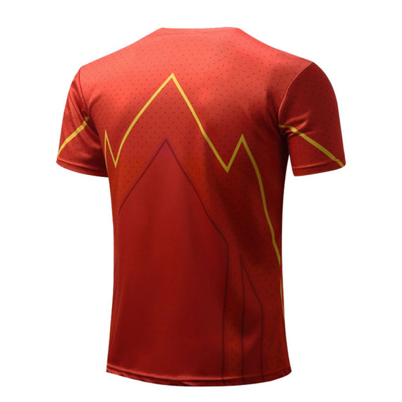 red flash polyester shirt