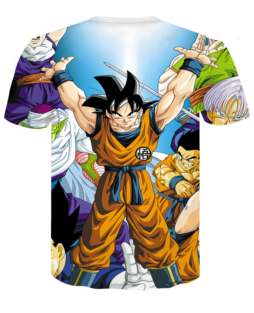 Dragon Ball Z Anime Cartoon Character Group Men's Short Sleeve Graphic Tee  Shirt-S