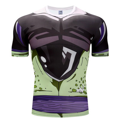 short sleeve Anime Frieza Dragon Ball Compression Shirt for childrens