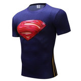 slim fit superman workout shirt