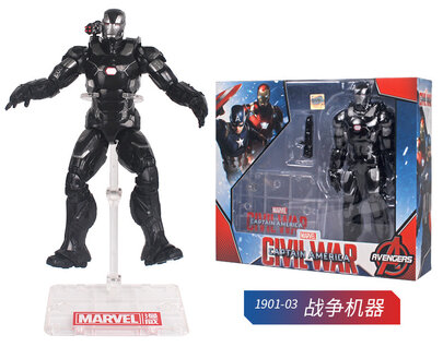 6 Inch Iron Man Black Action Figure Toy Doll