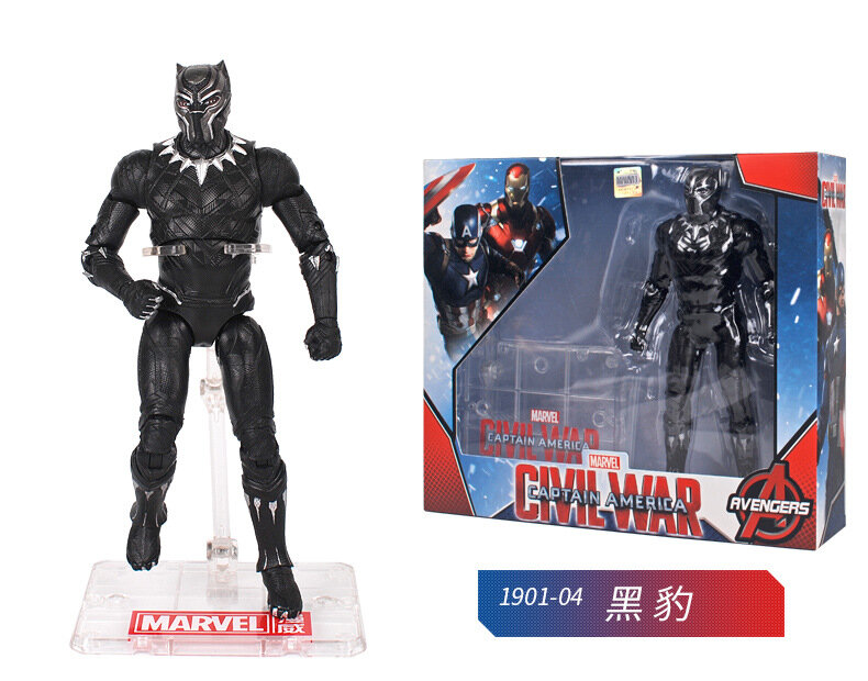 6 Inch Black Panther Civil War Action Figure Toy Doll for children's