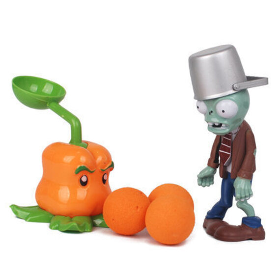 Plants VS Zombies Pepper Pult Action Figure Toy For Childrens