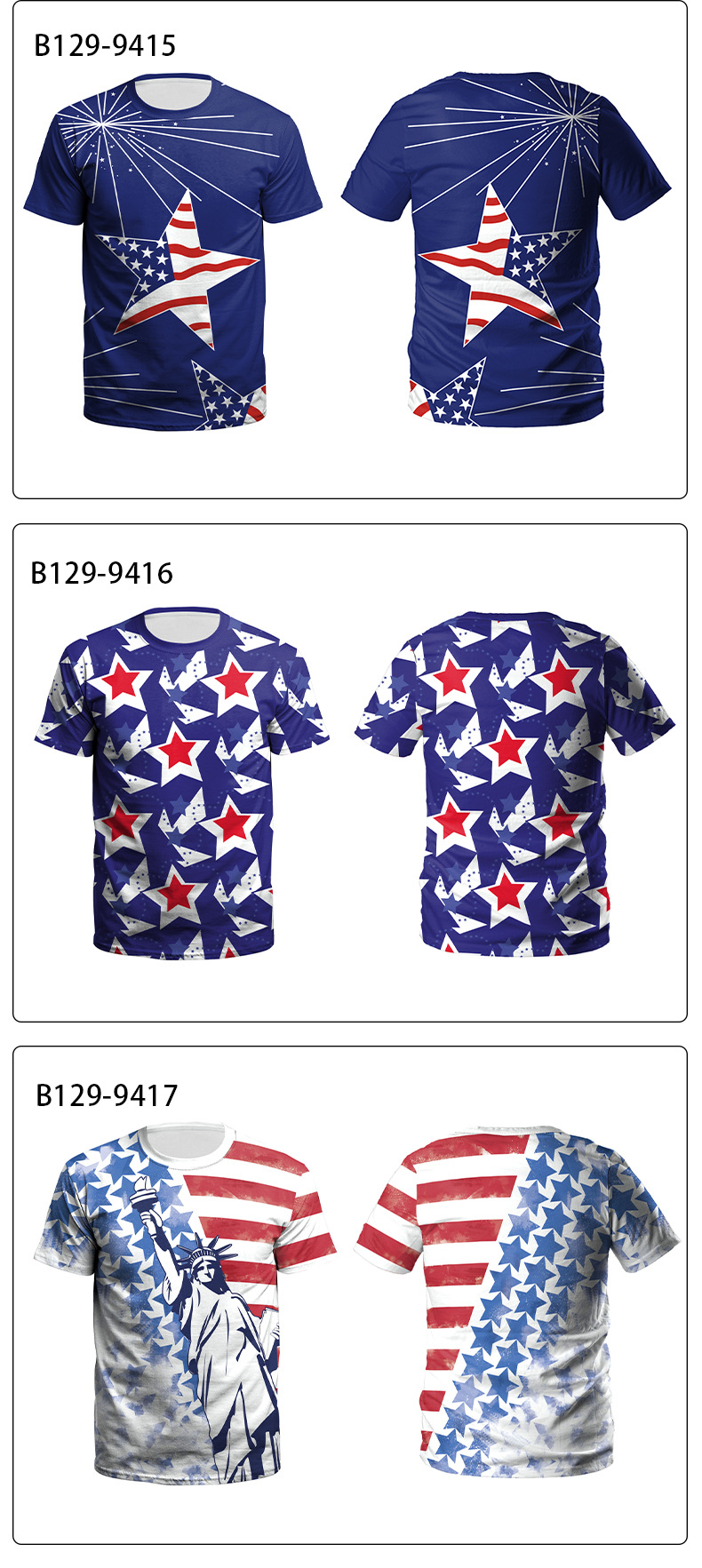 American Flag PatrioticT Shirt 4th of July 3d Graphic Tee
