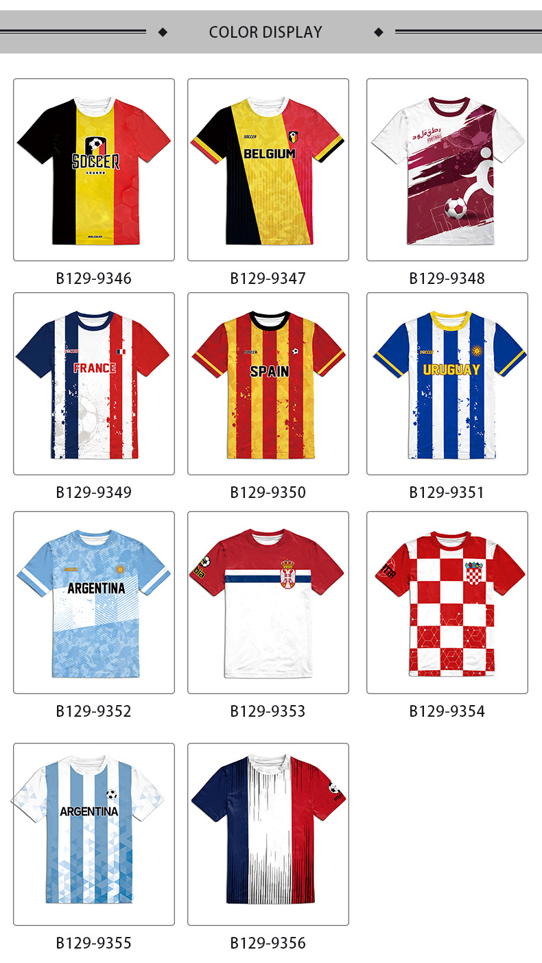 Fifa World Cup National Soccer Team shirts