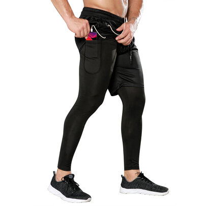 Man Active Gym 2-In-1 Legging Shorts