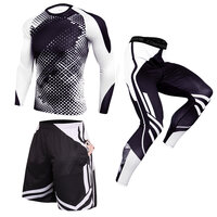 3 In 1 Mens black white Slim Stretch Fashion Fitness Sweat Suits