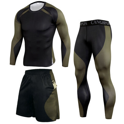 fashion men's athletic fit shirts black Comfortable workout legging shorts