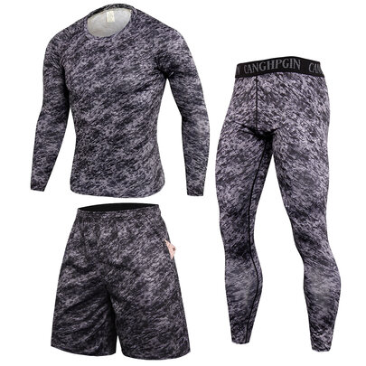 Cool Tiktok Popular Sportwear For Mens 3 Pieces compression workout clothes