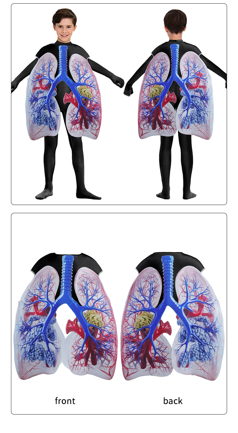 Human Lung Halloween Costume model show