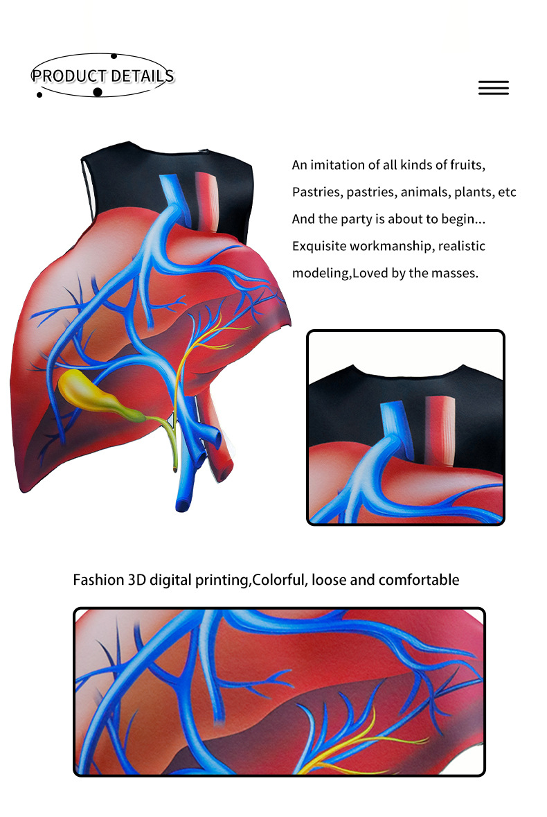 Human Organ Heart Halloween Costume - detail show